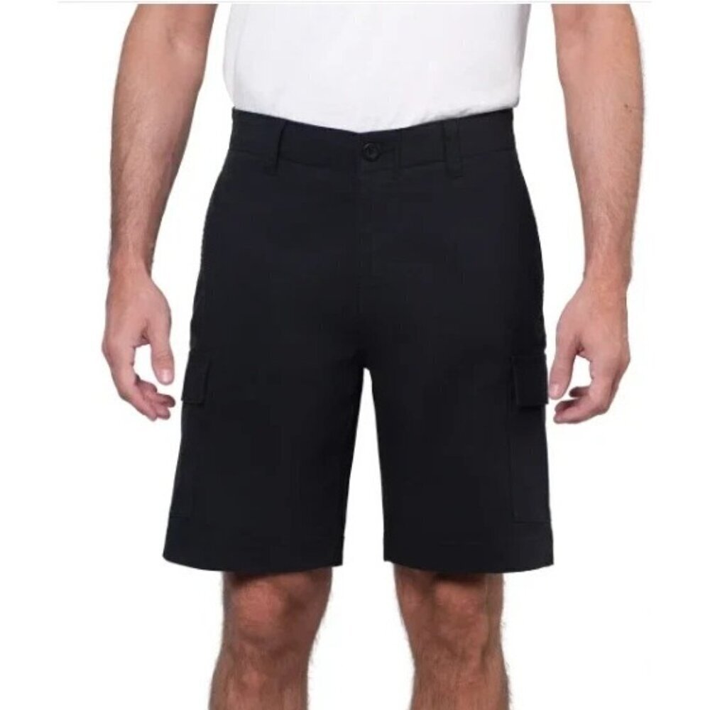 NEW Wearfirst Men's Size 40 Black Cargo Shorts Stretch Cotton Nylon Blend